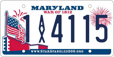 MD license plate 1AX4115