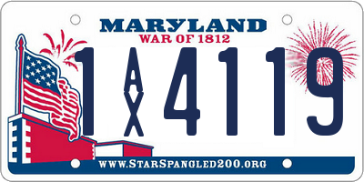 MD license plate 1AX4119