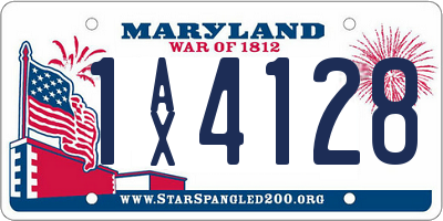 MD license plate 1AX4128