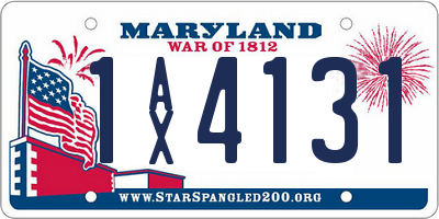 MD license plate 1AX4131