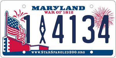 MD license plate 1AX4134
