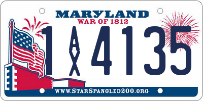 MD license plate 1AX4135