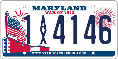 MD license plate 1AX4146