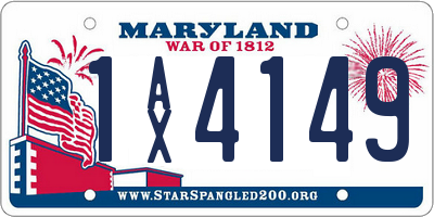MD license plate 1AX4149