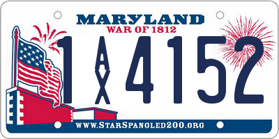 MD license plate 1AX4152