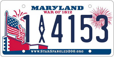 MD license plate 1AX4153