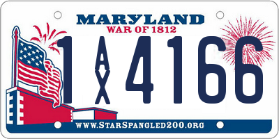 MD license plate 1AX4166