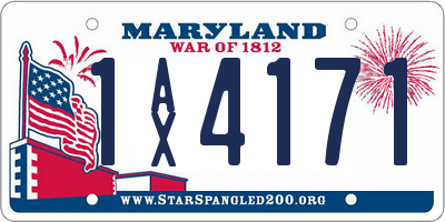 MD license plate 1AX4171