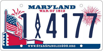 MD license plate 1AX4177