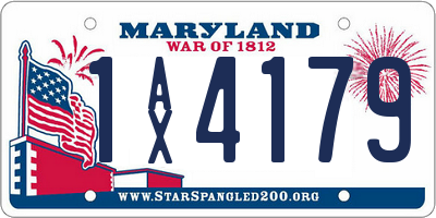 MD license plate 1AX4179