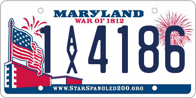 MD license plate 1AX4186