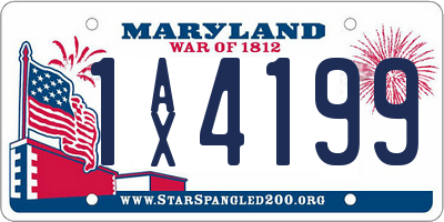 MD license plate 1AX4199