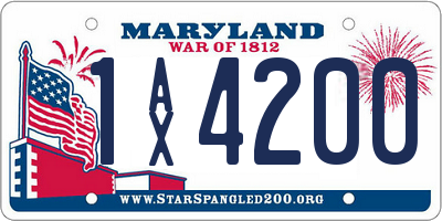 MD license plate 1AX4200
