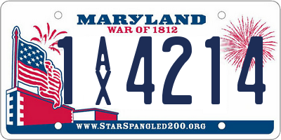 MD license plate 1AX4214