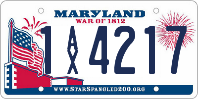 MD license plate 1AX4217