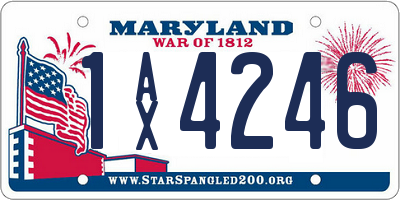 MD license plate 1AX4246