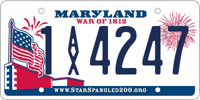MD license plate 1AX4247