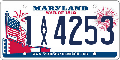 MD license plate 1AX4253
