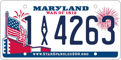 MD license plate 1AX4263
