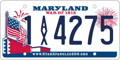 MD license plate 1AX4275