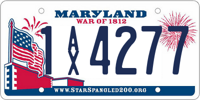 MD license plate 1AX4277