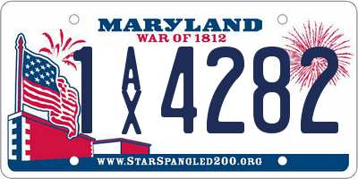 MD license plate 1AX4282