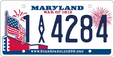 MD license plate 1AX4284