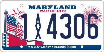 MD license plate 1AX4306