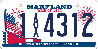 MD license plate 1AX4312