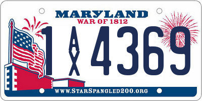 MD license plate 1AX4369