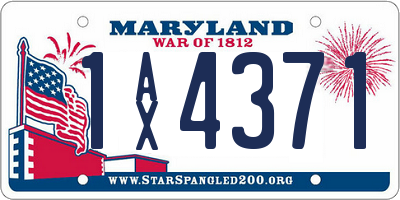 MD license plate 1AX4371