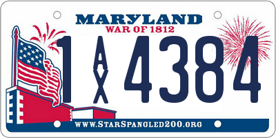 MD license plate 1AX4384