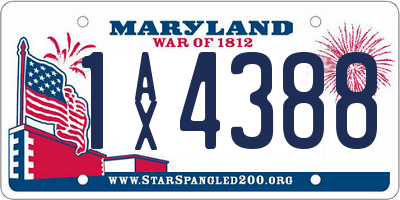MD license plate 1AX4388