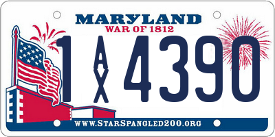 MD license plate 1AX4390