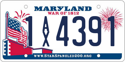 MD license plate 1AX4391