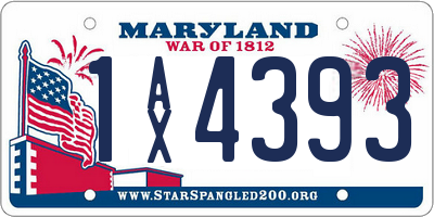 MD license plate 1AX4393