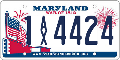 MD license plate 1AX4424