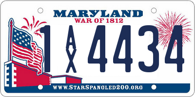 MD license plate 1AX4434