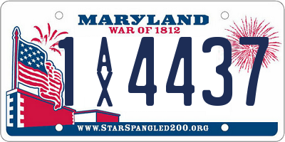 MD license plate 1AX4437