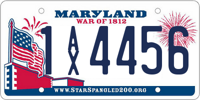 MD license plate 1AX4456