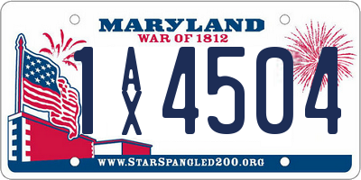 MD license plate 1AX4504