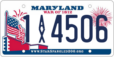 MD license plate 1AX4506
