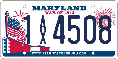 MD license plate 1AX4508