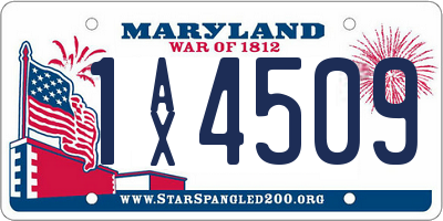 MD license plate 1AX4509