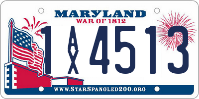 MD license plate 1AX4513