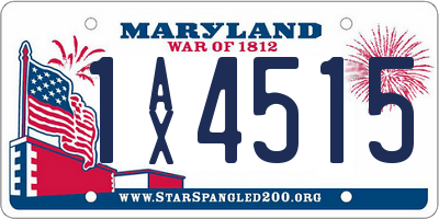 MD license plate 1AX4515