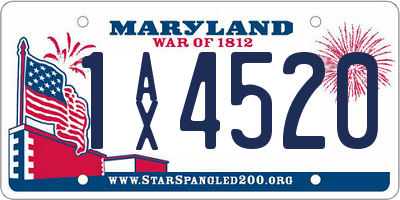 MD license plate 1AX4520
