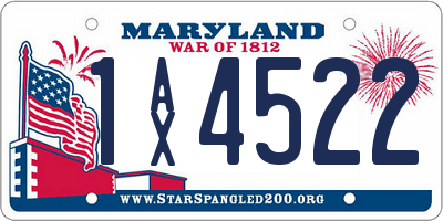 MD license plate 1AX4522