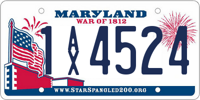 MD license plate 1AX4524