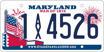 MD license plate 1AX4526